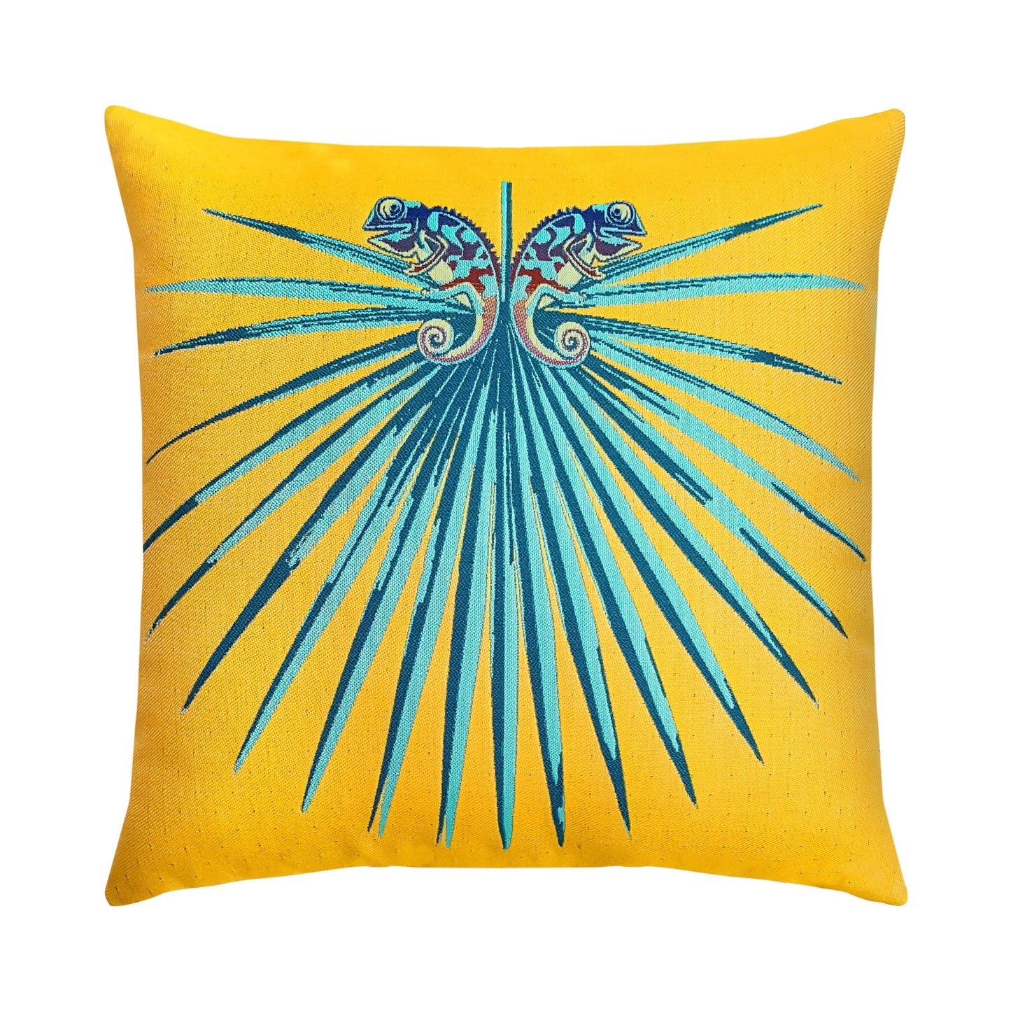 Elaine Smith Chameleon Lagoon Outdoor Pillow 22" x 22"
