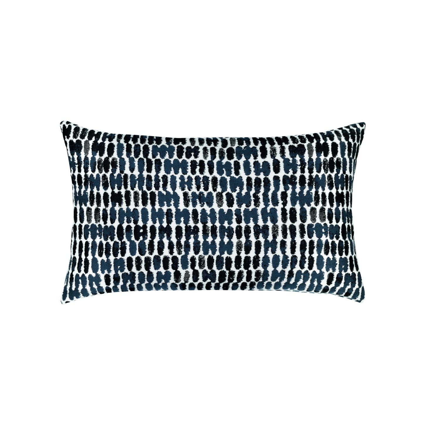Elaine Smith Thumbprint Indigo Outdoor Pillow 12" x 20"