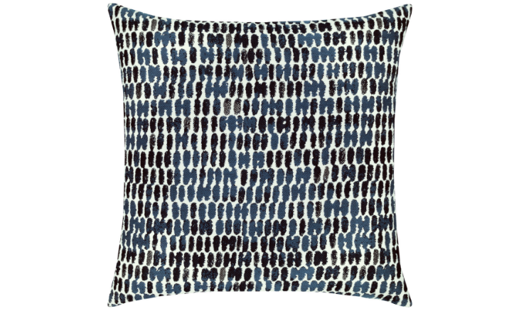 Elaine Smith Outdoor Thumbprint Indigo Pillow