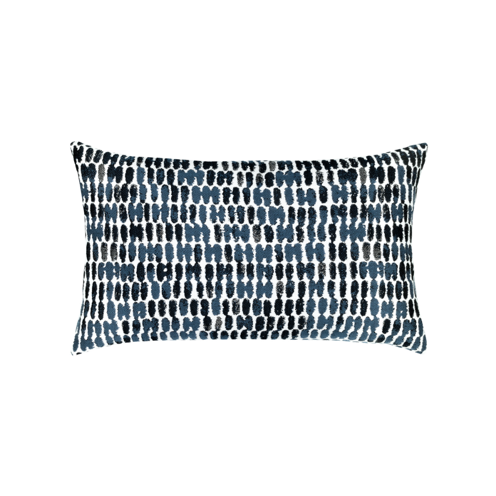 Elaine Smith Outdoor Thumbprint Indigo Lumbar