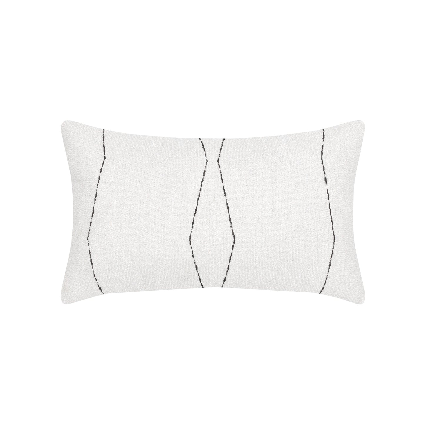 Elaine Smith Oblique Ebony Outdoor Pillow 12" x 20"