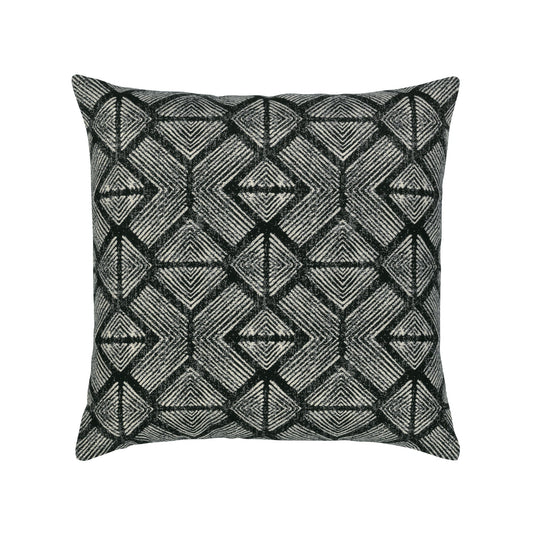 Elaine Smith Bakuba Ebony Outdoor Pillow 20" x 20"