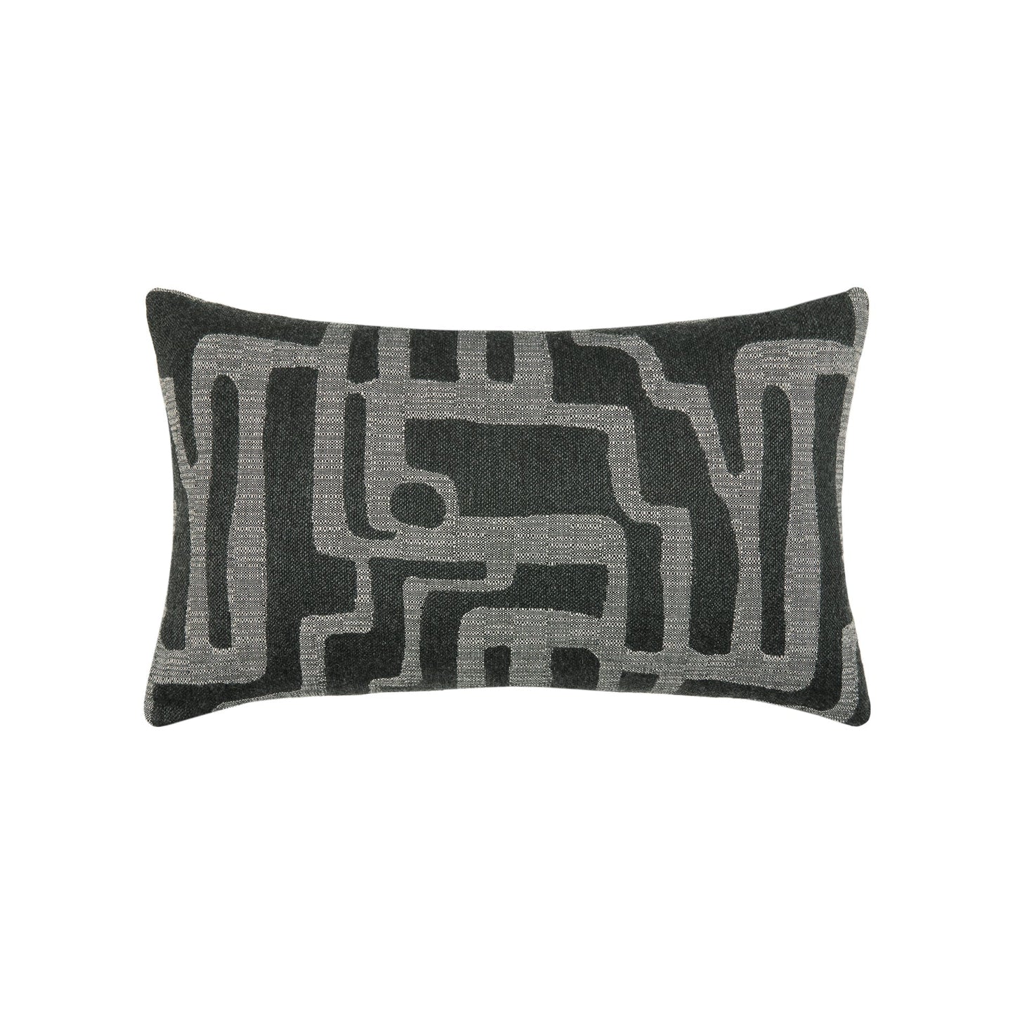 Elaine Smith Noble Charcoal Outdoor Pillow 12" x 20"