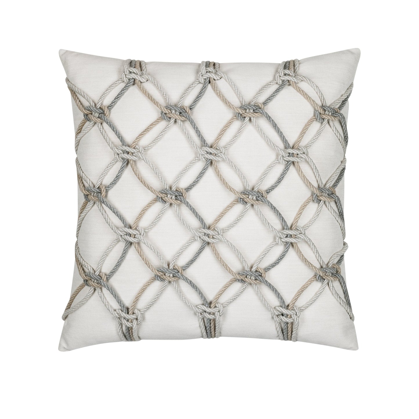 Elaine Smith Grigio Rope Outdoor Pillow 20" x 20"