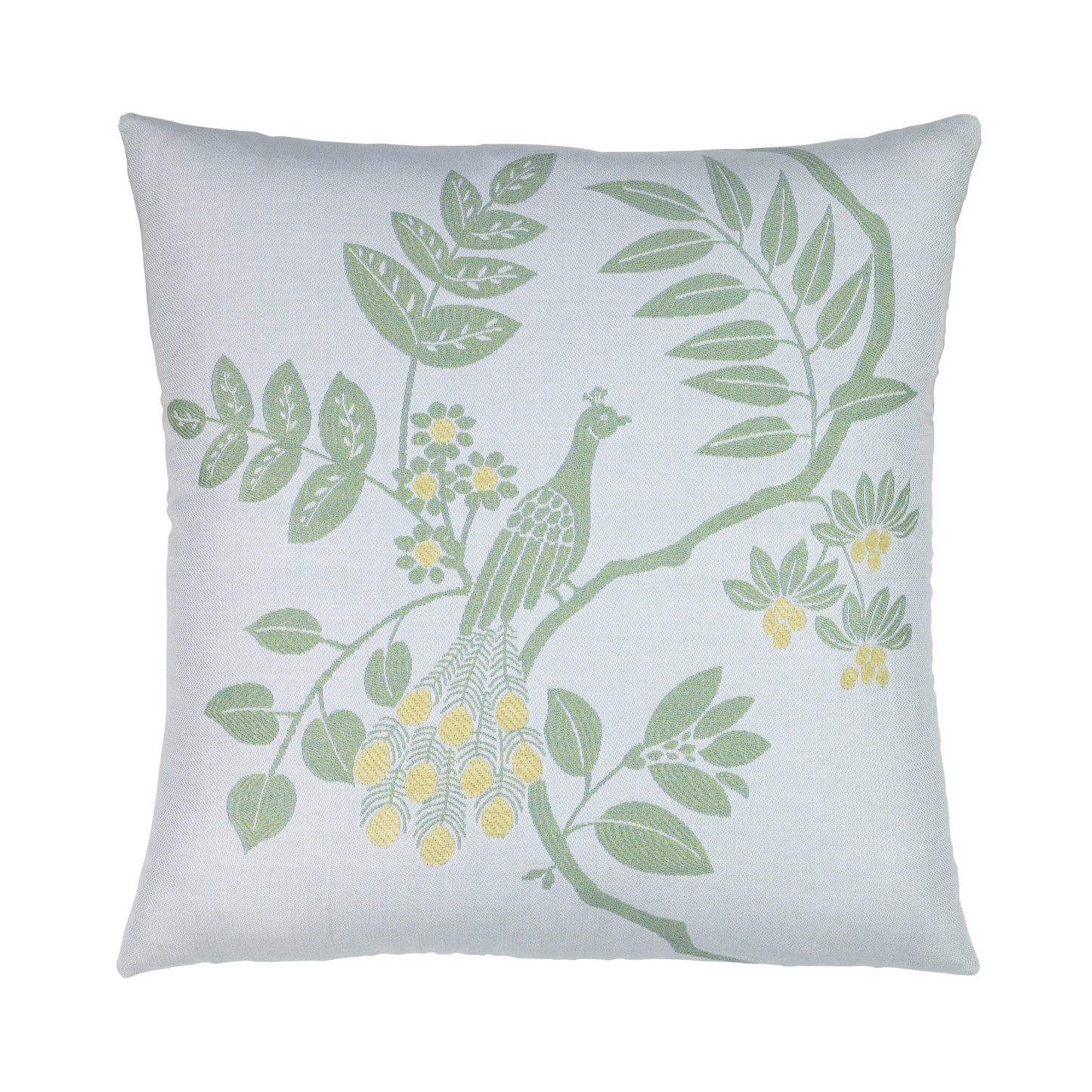Elaine Smith Plume Spring, No Tassels* Outdoor Pillow 22" x 22"