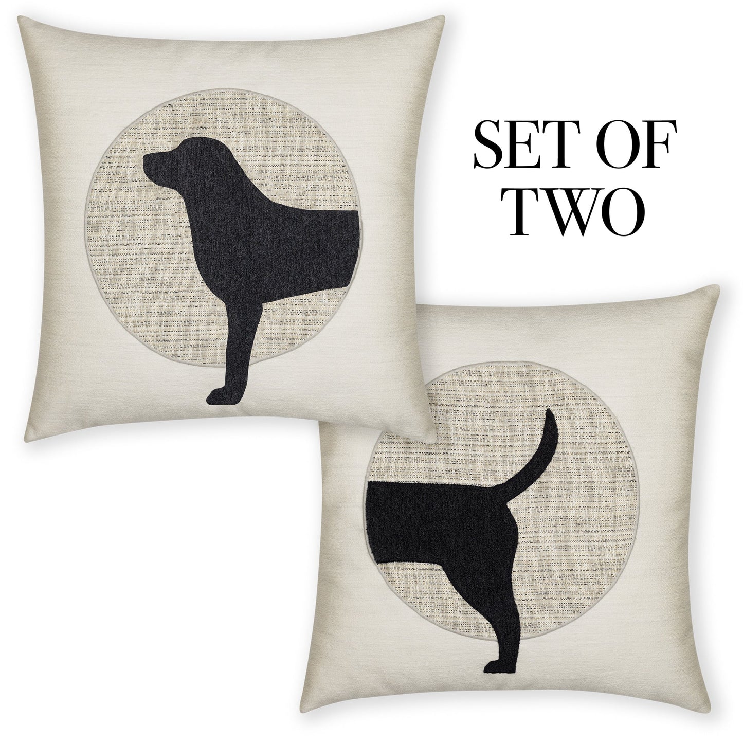 Elaine Smith Unconditional Woof (Head & Tail) Outdoor Pillow 20" x 20"