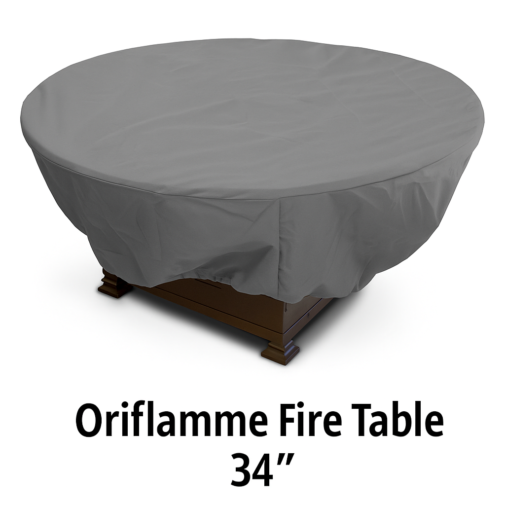 WeatherMAX Hammered Copper Fire Table Protective Cover