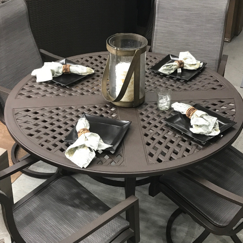 Portica Allegro 5 Piece Dining Set with 54" Round Table