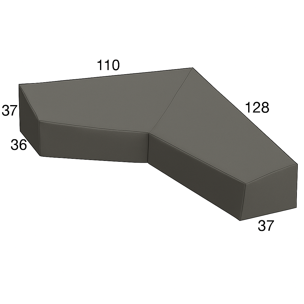 All Weather Outdoor Furniture Cover - 6 Piece Sectional Right Hand Facing