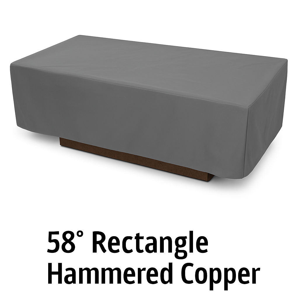 WeatherMAX Hammered Copper Fire Table Protective Cover