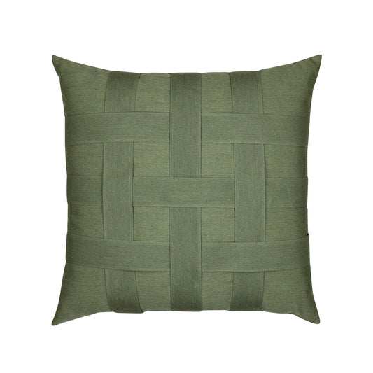 Elaine Smith Basketweave Fern Outdoor Pillow 20" x 20"