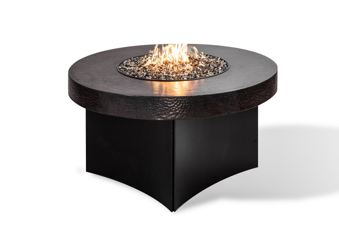 Oriflamme Mini 34'' Hammered Copper Fire Pit Table