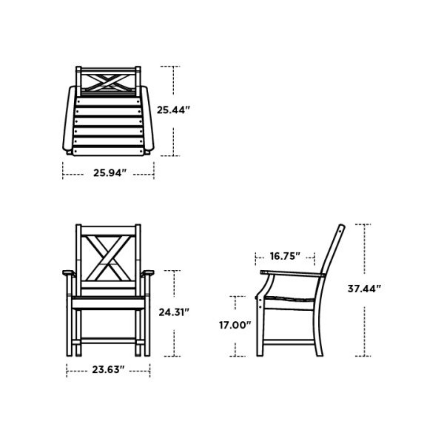 Polywood Braxton Dining Arm Chair