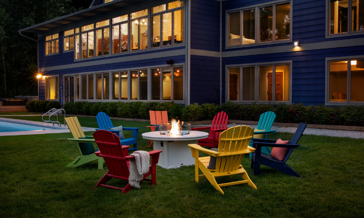 POLYWOOD Nautical Adirondack Chair