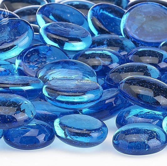 Fireplace Fire Pit Beads Aqua Blue