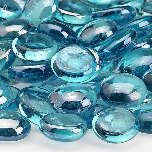 Fireplace Fire Pit Beads Aqua Blue Luster