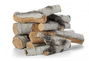 Aspen Birch Outdoor Reusable Fire Log Set by HPC