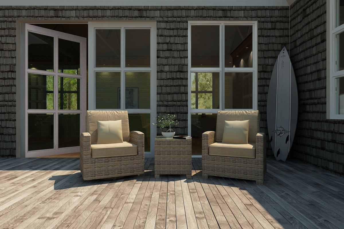 Northcape Bainbridge Club Chair and Swivel Glider (Spectrum Mushroom w/ Spectrum Sand Welt)