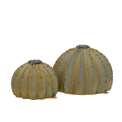 Outdoor Metal Golden Barrel Cactus