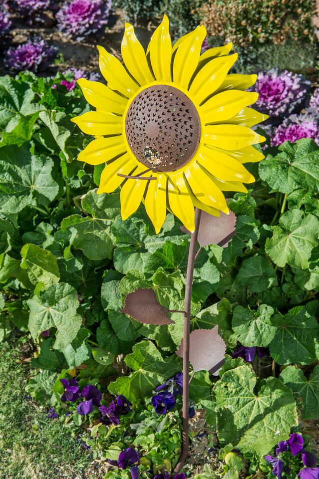 Desert Steel Sunflower Bird Feeder