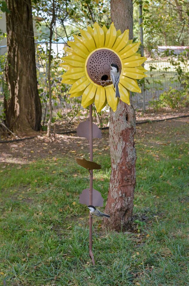 Desert Steel Sunflower Bird Feeder