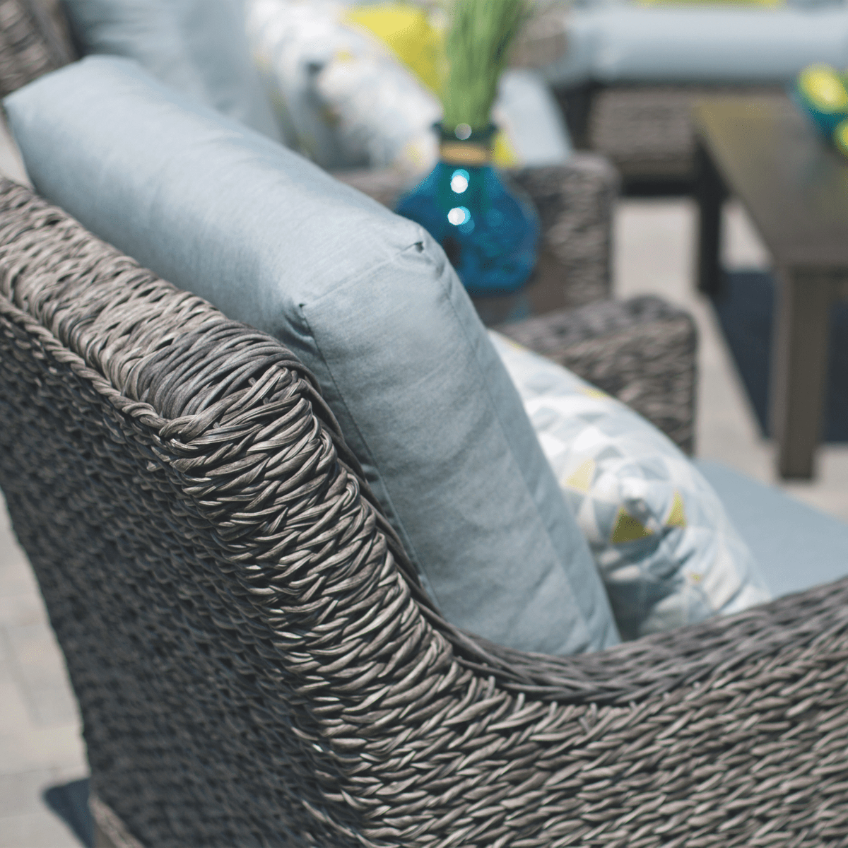 Boston Wicker Highback Wing Chair