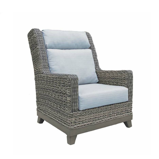Boston Wicker Highback Wing Chair