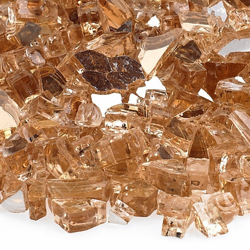 Champage Reflective Fire Glass