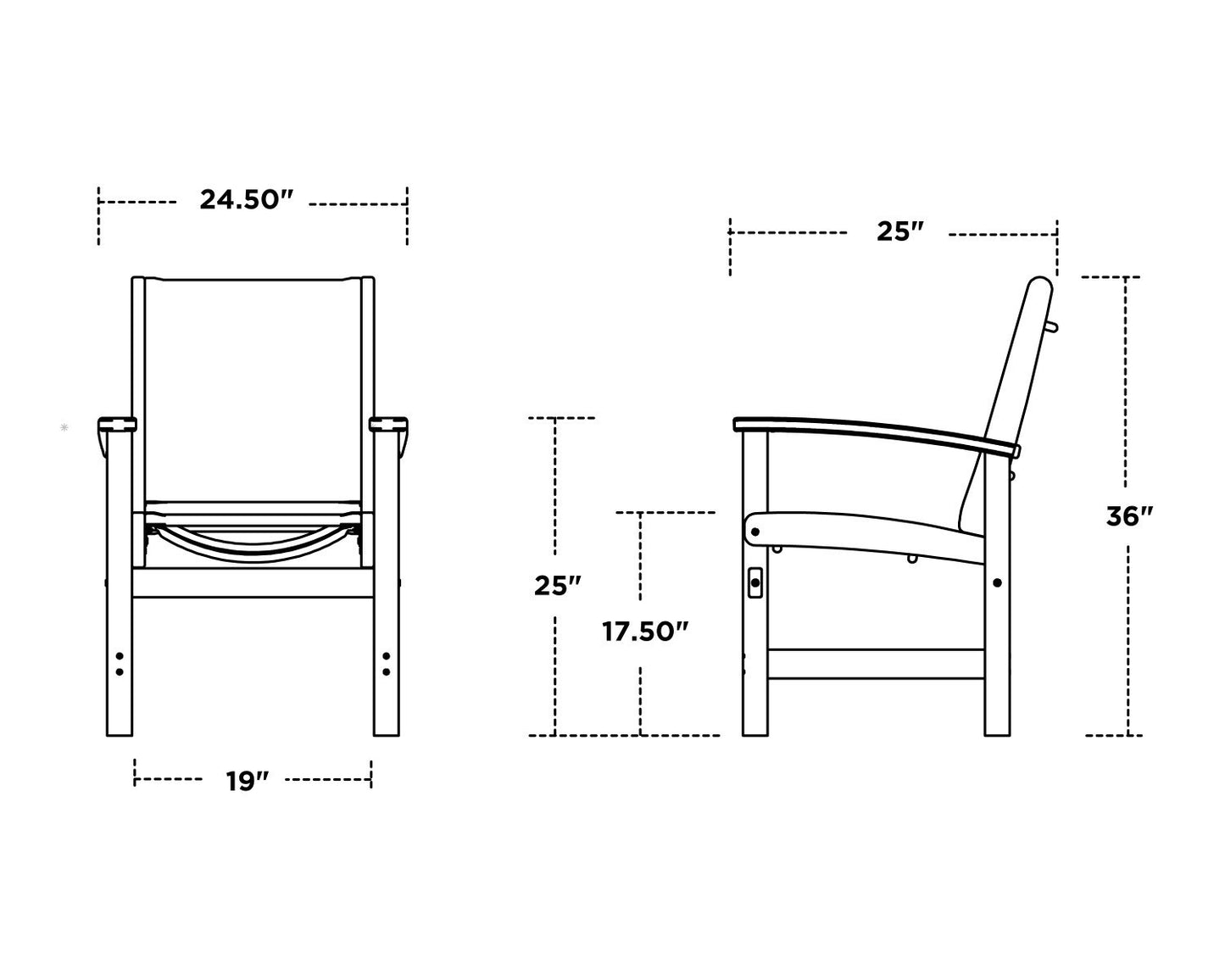 Polywood Coastal Dining Chair Recycled Plastic