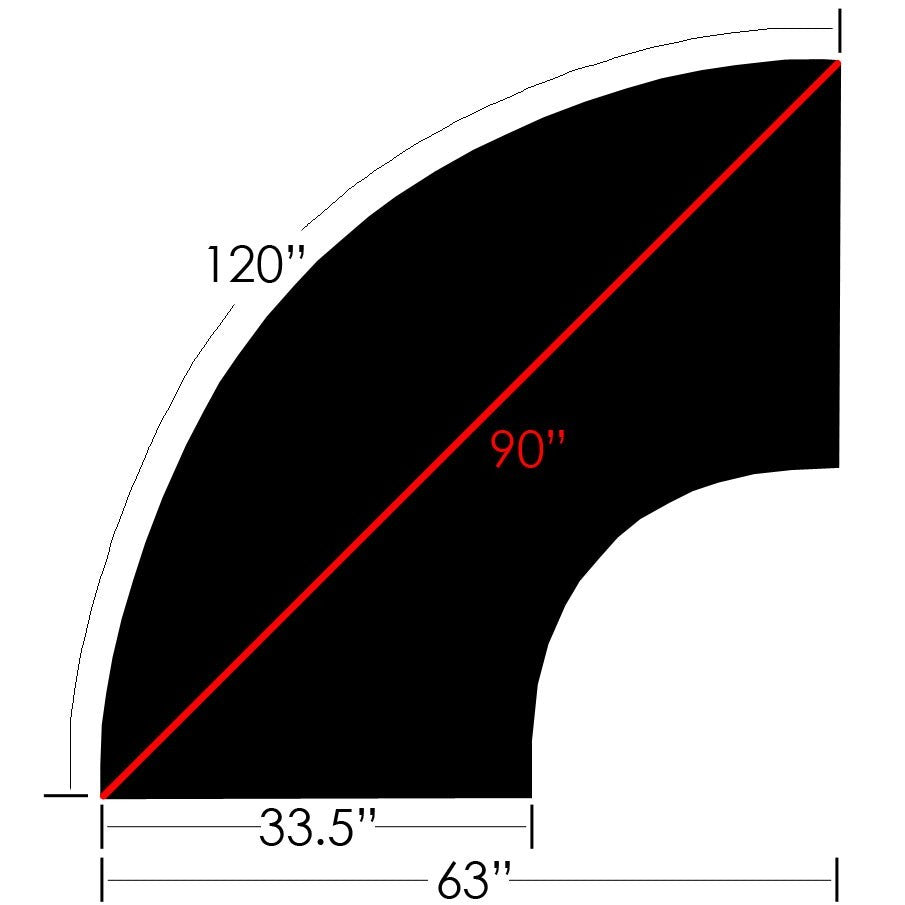 Product Dimensions - (1) piece