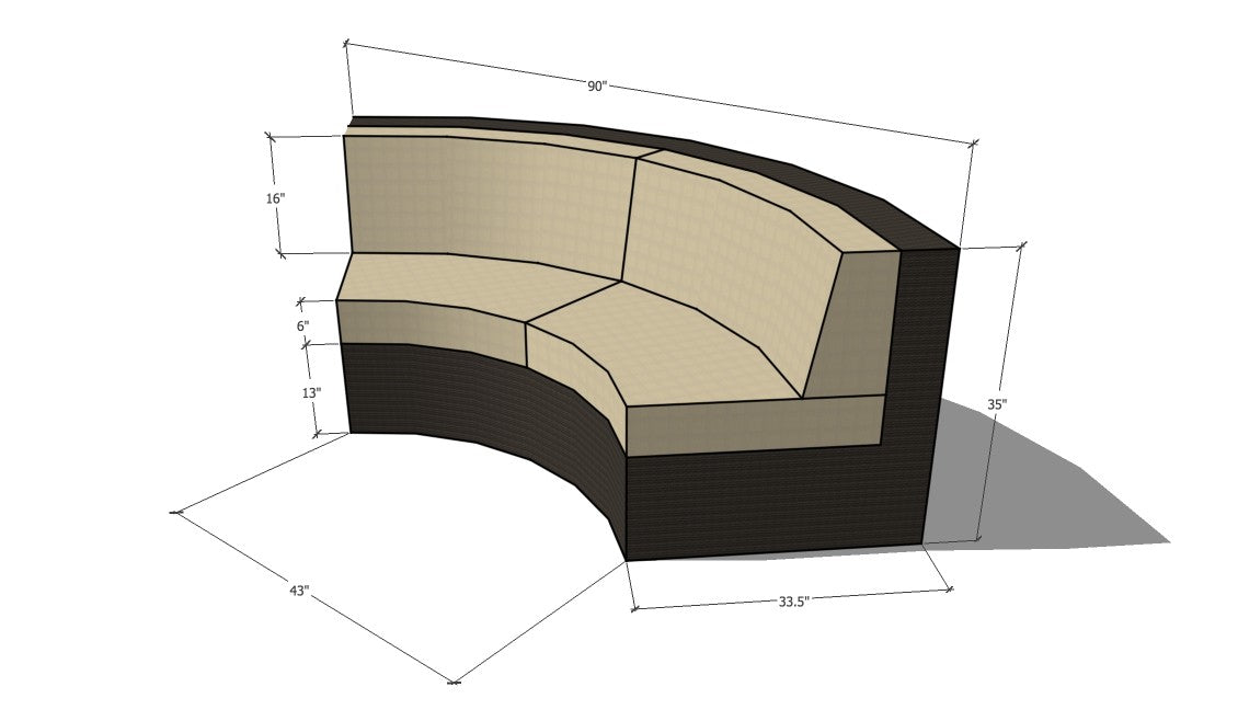 CAD Product Dimensions - (1) piece