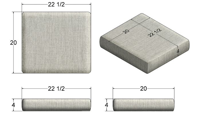 Charleston Ottoman Replacement Cushion
