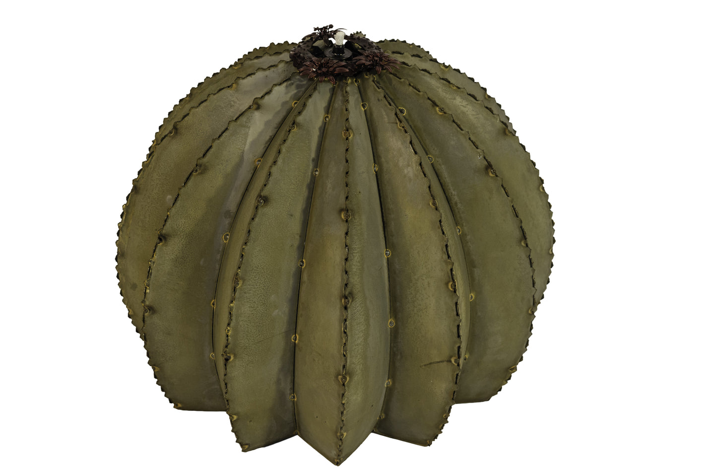Outdoor Metal Golden Barrel Cactus - Large