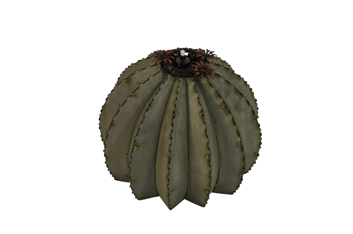 Outdoor Metal Golden Barrel Cactus - Small