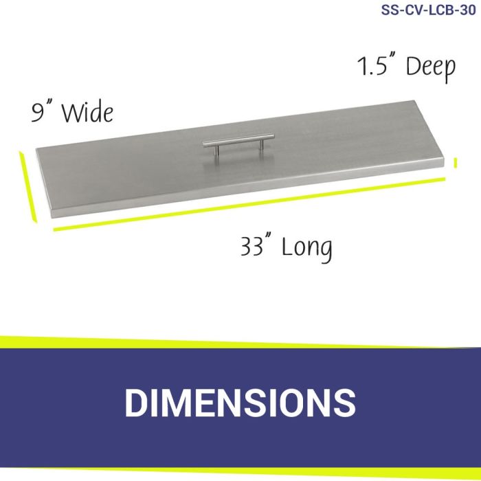 Stainless Steel Linear Burner Pan Cover