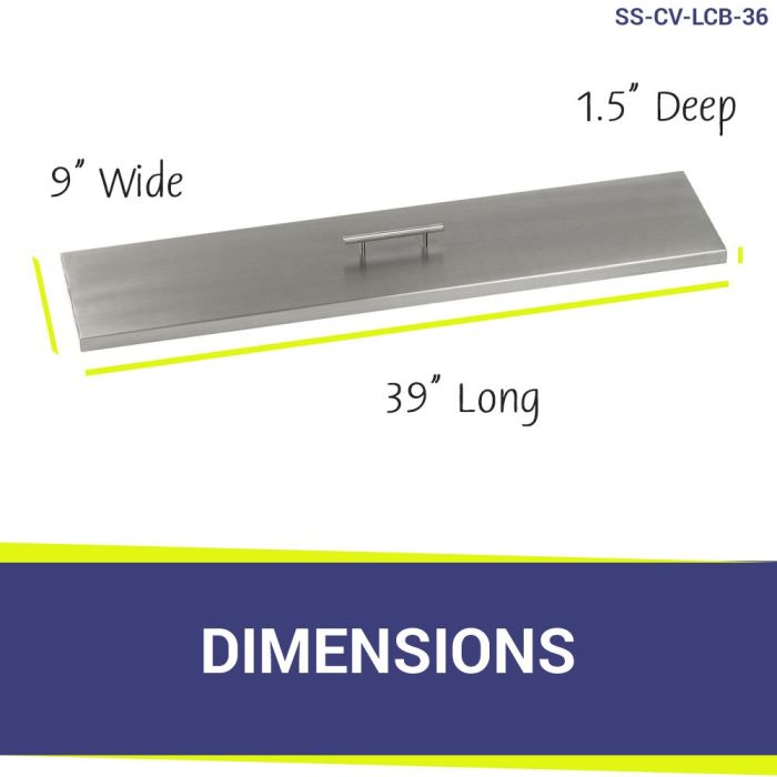 Stainless Steel Linear Burner Pan Cover
