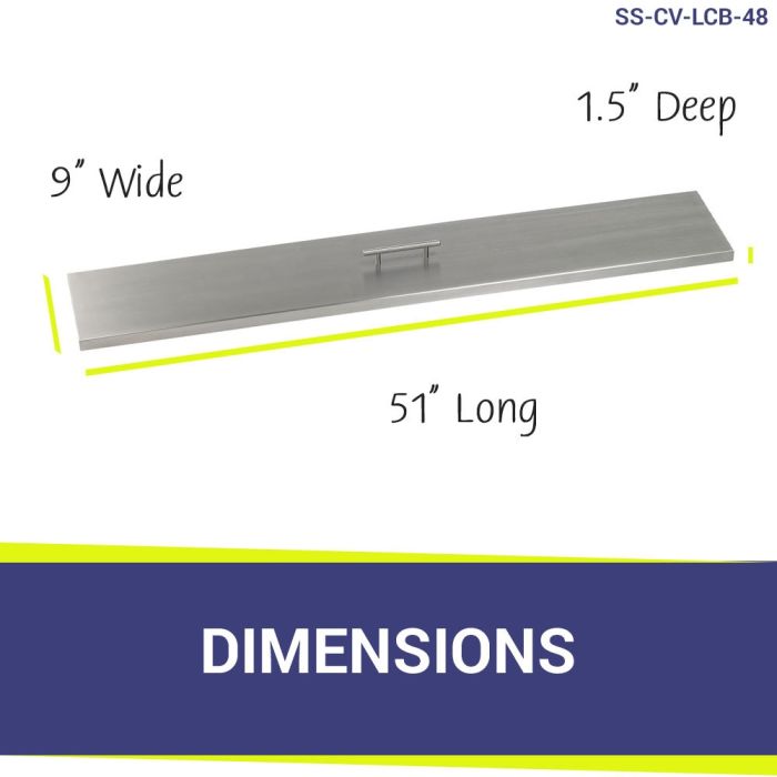 Stainless Steel Linear Burner Pan Cover