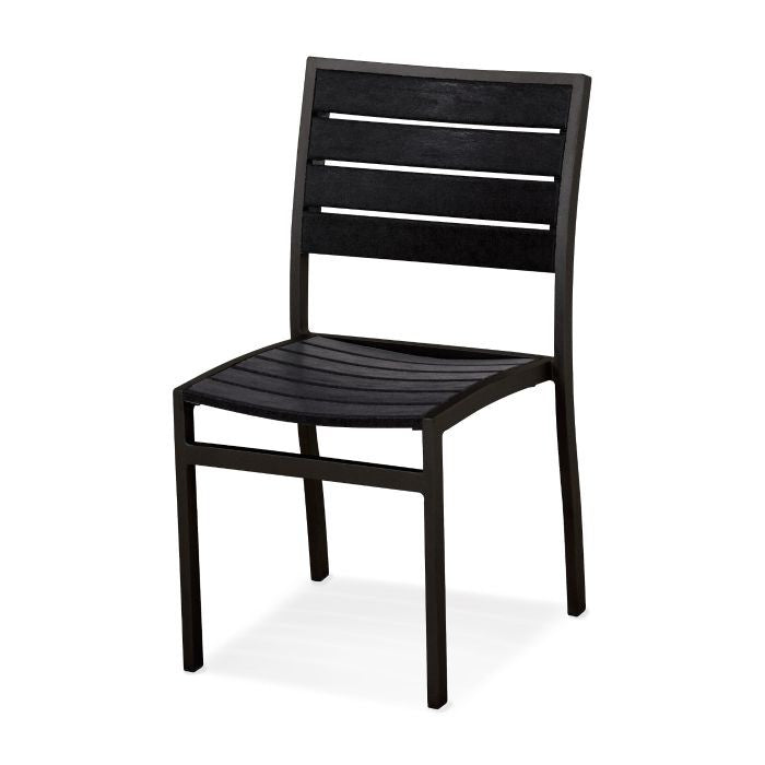 Polywood Euro™ Dining Side Chair - Black Slate
