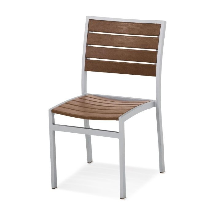 Polywood Euro™ Dining Side Chair - Teak Slate