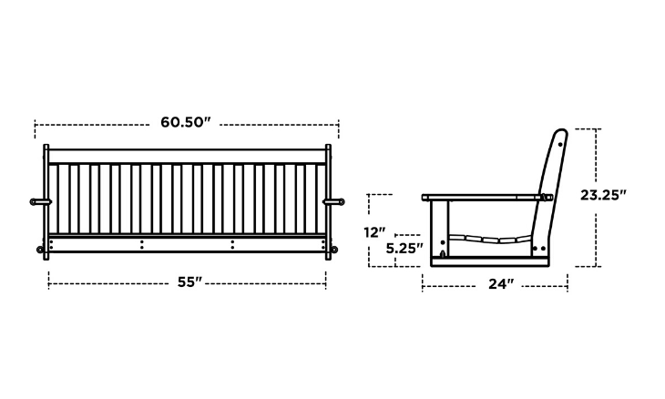 POLYWOOD Vineyard 60" Swing