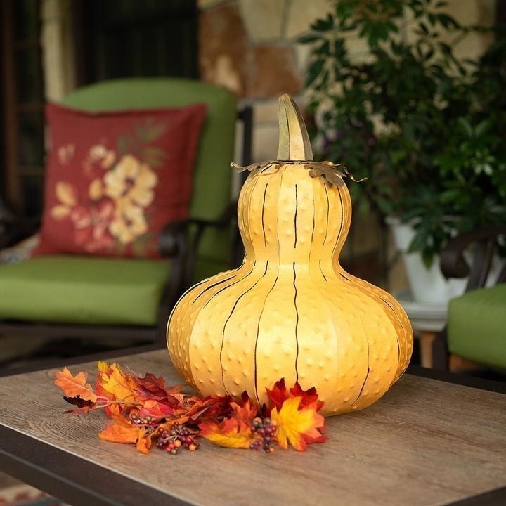Indoor/Outdoor Metal Gourd Luminary
