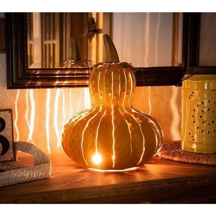 Indoor/Outdoor Metal Gourd Luminary