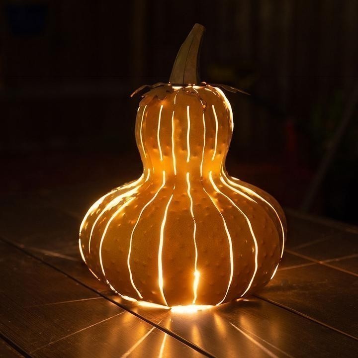 Indoor/Outdoor Metal Gourd Luminary