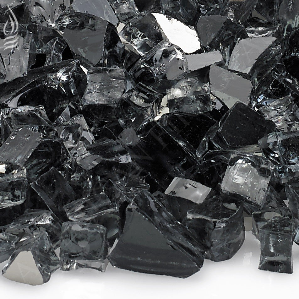 Half Inch Fire Glass Gray Reflective