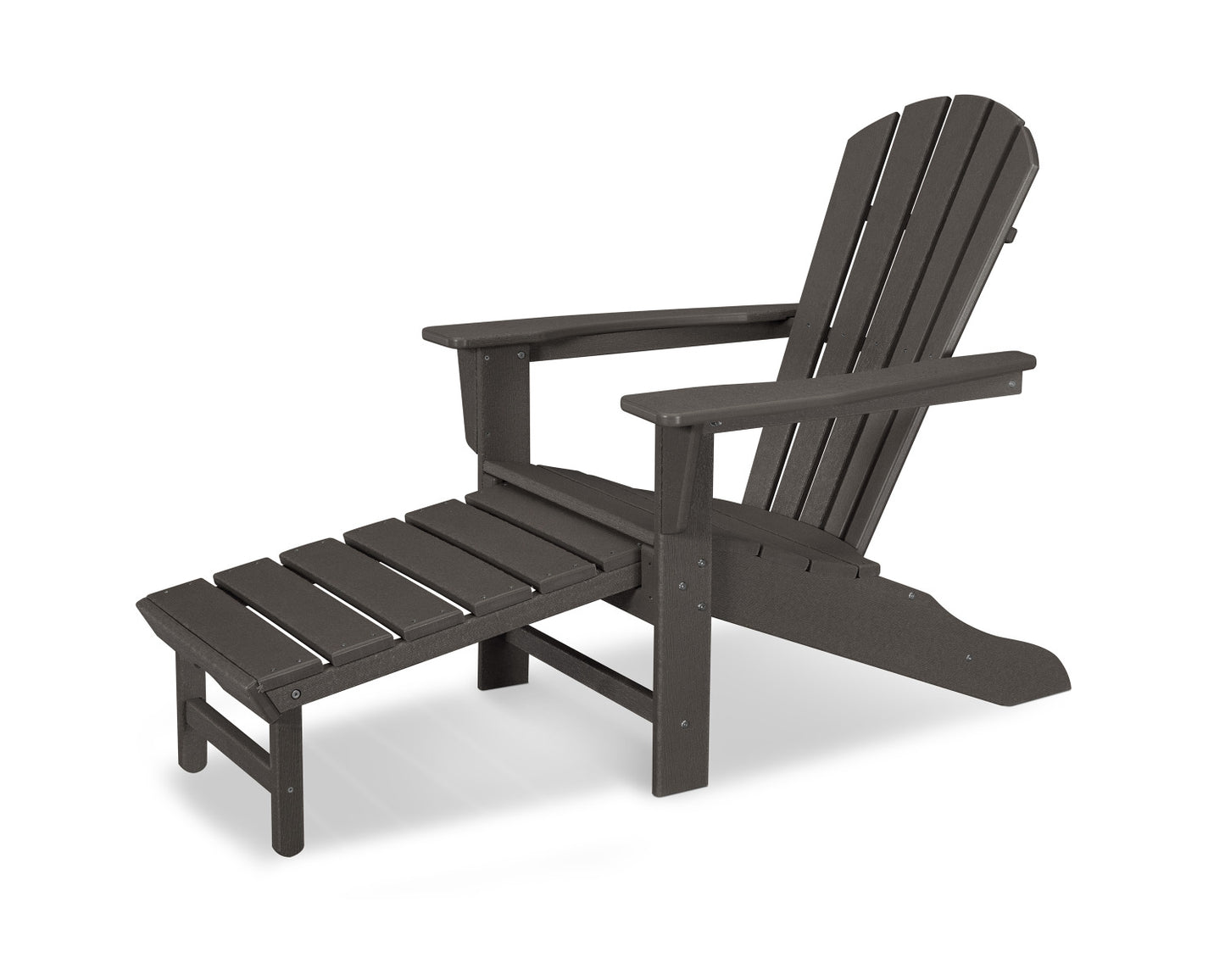 POLYWOOD Palm Coast Ultimate Adirondack with Hideaway Ottoman
