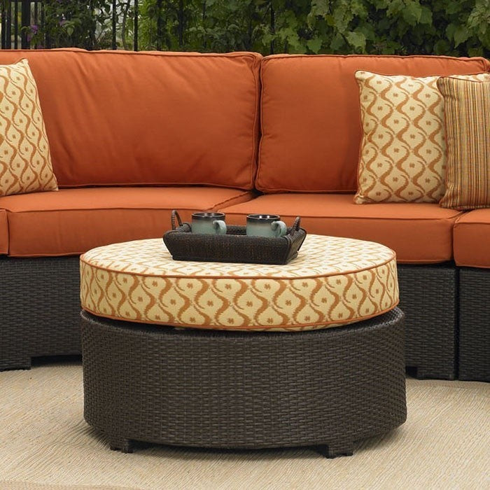 Malibu Round Wicker Ottoman