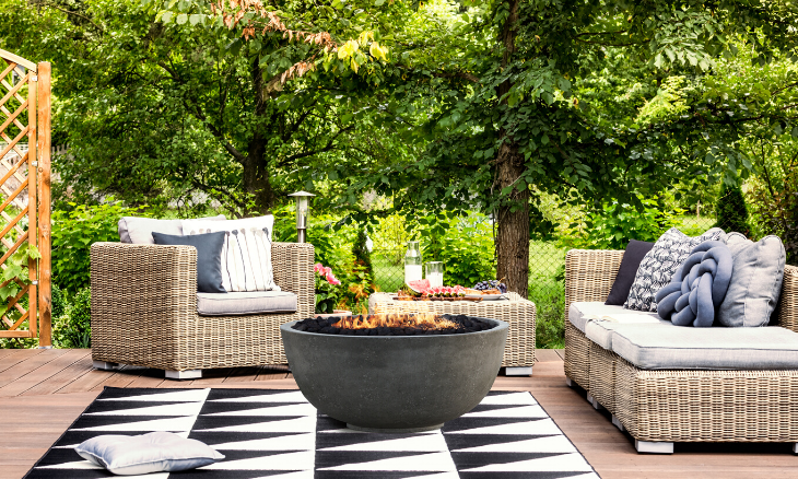 Prism Pewter Moderno 1 Concrete Fire Bowl