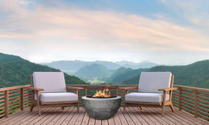 Prism Moderno 3 Concrete Fire Bowl