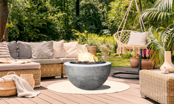 Prism Moderno 3 Concrete Fire Bowl