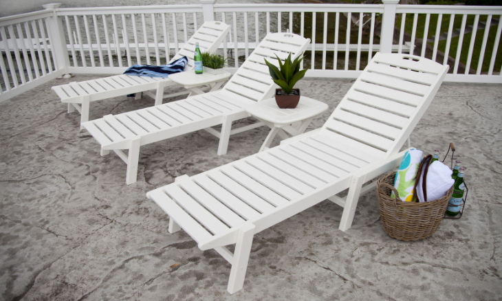 POLYWOOD Nautical Chaise Stackable